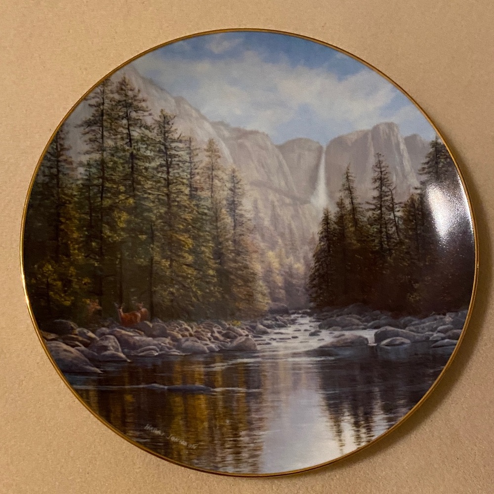 Yosemite Falls  Collector’s Plate Issued by W.S. George Fine China in 1988